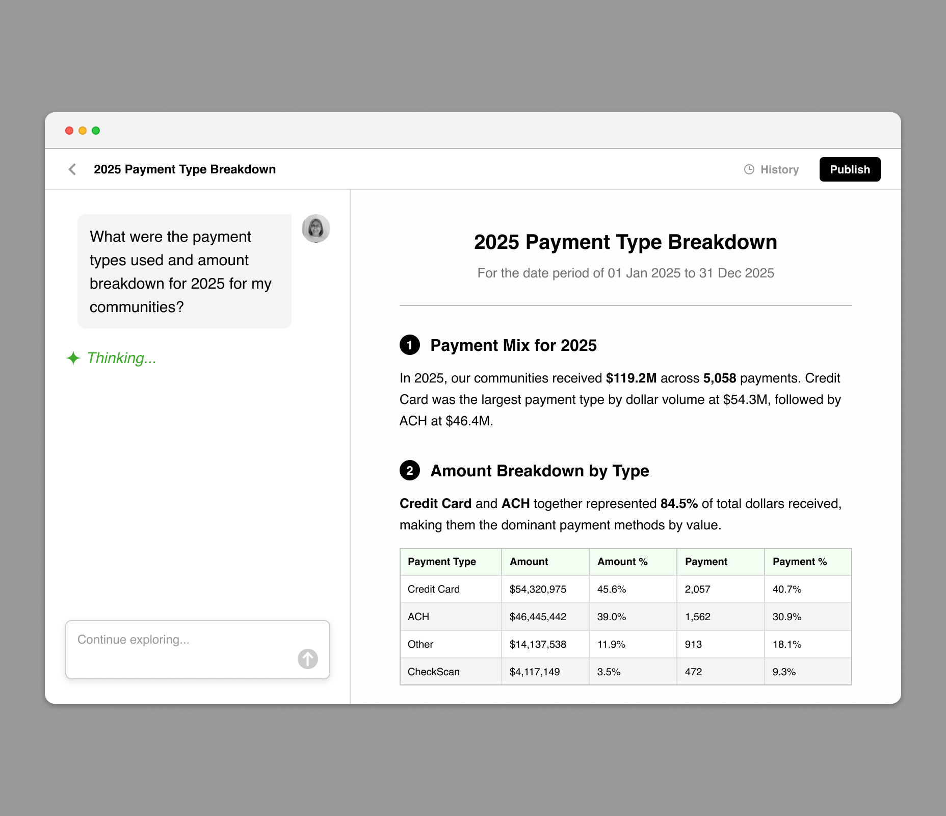 Explore patterns across your portfolio